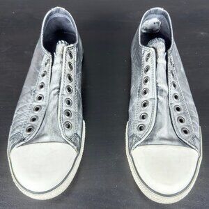 Guess Silver Laceless Converse Style Sneakers